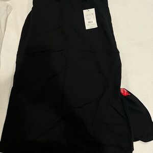 Theory Black Double Slit Skirt